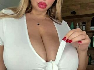 Adult Milf Caresses Her Huge Natural Saggy Tits