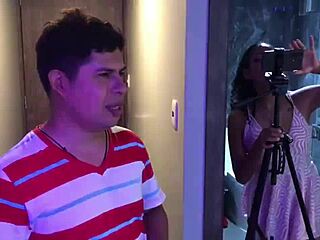 Innocent Big Ass Latina Joins Fake Casting Cumshot Orgy