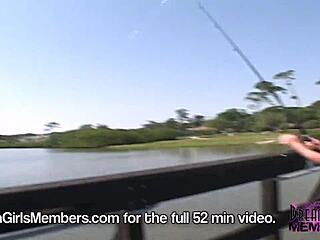 coed redhead flashes shaved pussy big natural tits public park