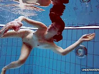 martina croatian redhead continues steamy pool shower show