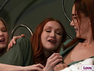 Redhead Milf Stepmom Fucks Stepdaughter And Bffs