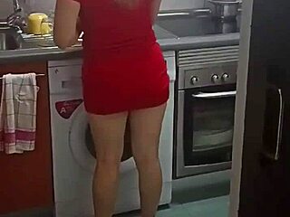 suegra's tight pussy orgasms on my cock in kitchen