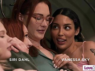 Redhead Milf Stepmom Fucks Stepdaughter And Bffs