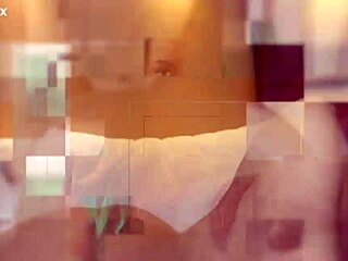 massive lactating student milks huge cumshot on table