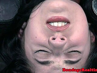 inked sub gags on toys in rough maledom!