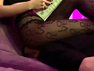 mistress sofi crushes face in nylon tights while reading her book