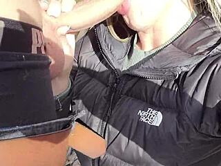 stranger blowjob in woods leads to outdoor first date fuck