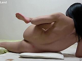 beautiful japanese girl flaunts jet black hair and big boobs