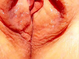 Mature Wife Spreads Dripping Meaty Pussy Lips Wide